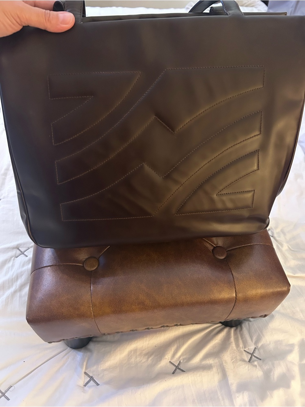 Salvatore Ferragamo Black Quilted Leather Tote